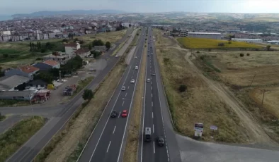 Tekirdağ İstanbul kara yolunda Kurban Bayramı trafiği Uzun kuyruklar oluştu